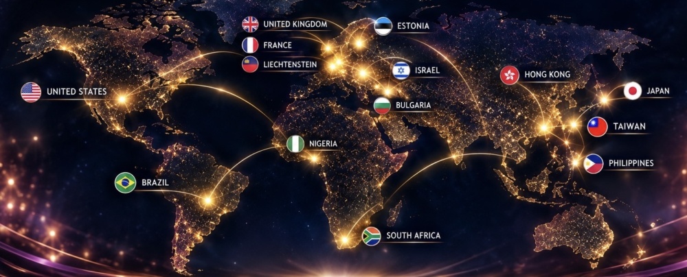 WPF Ladies Weekend 2026 participating countries map